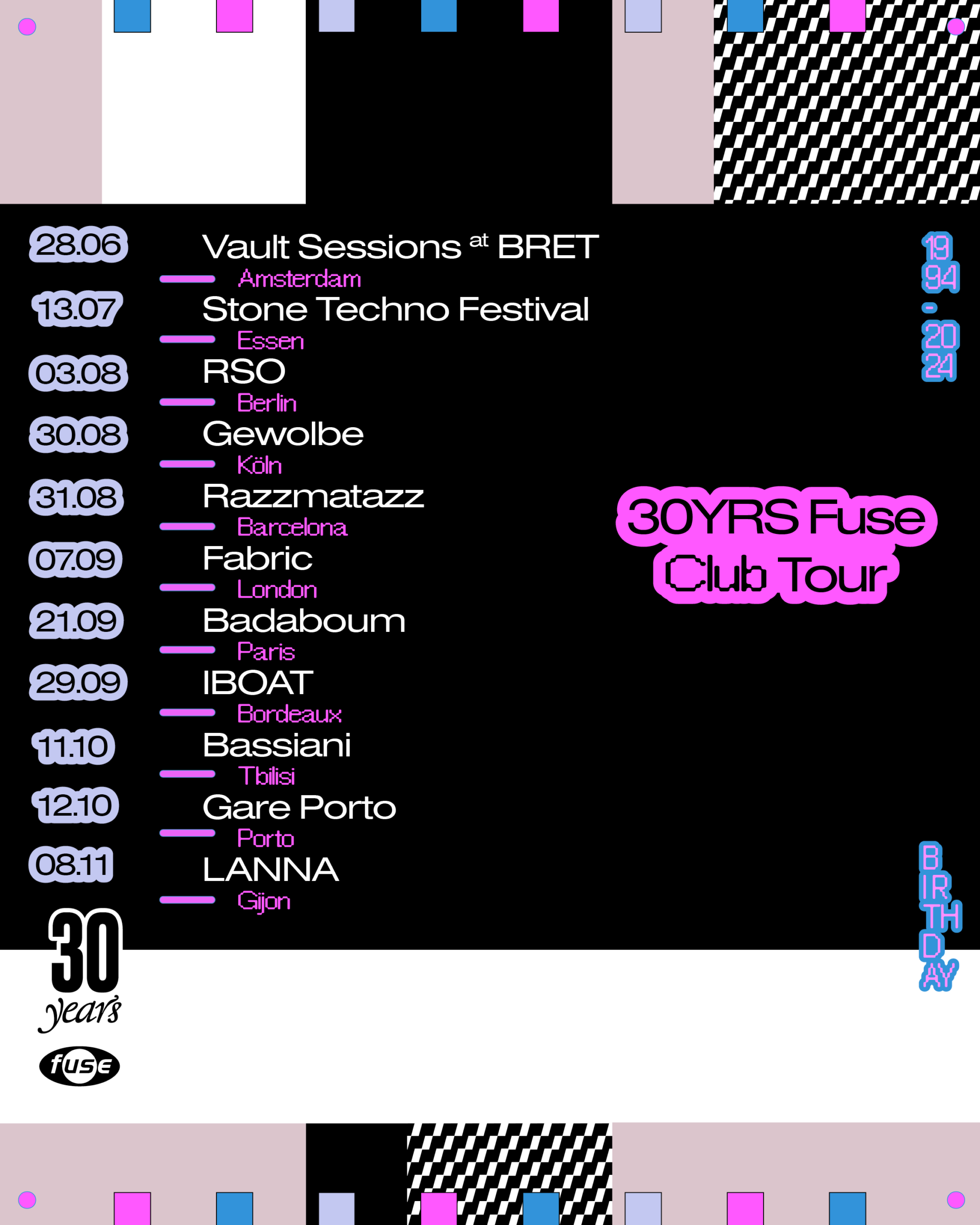 24 FUSE 30 Y CLUB TOUR 4 5 2